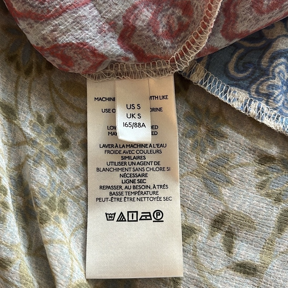 Free People Merrie Mix Lilac Print Tunic Top Small NWT - Picture 12 of 12